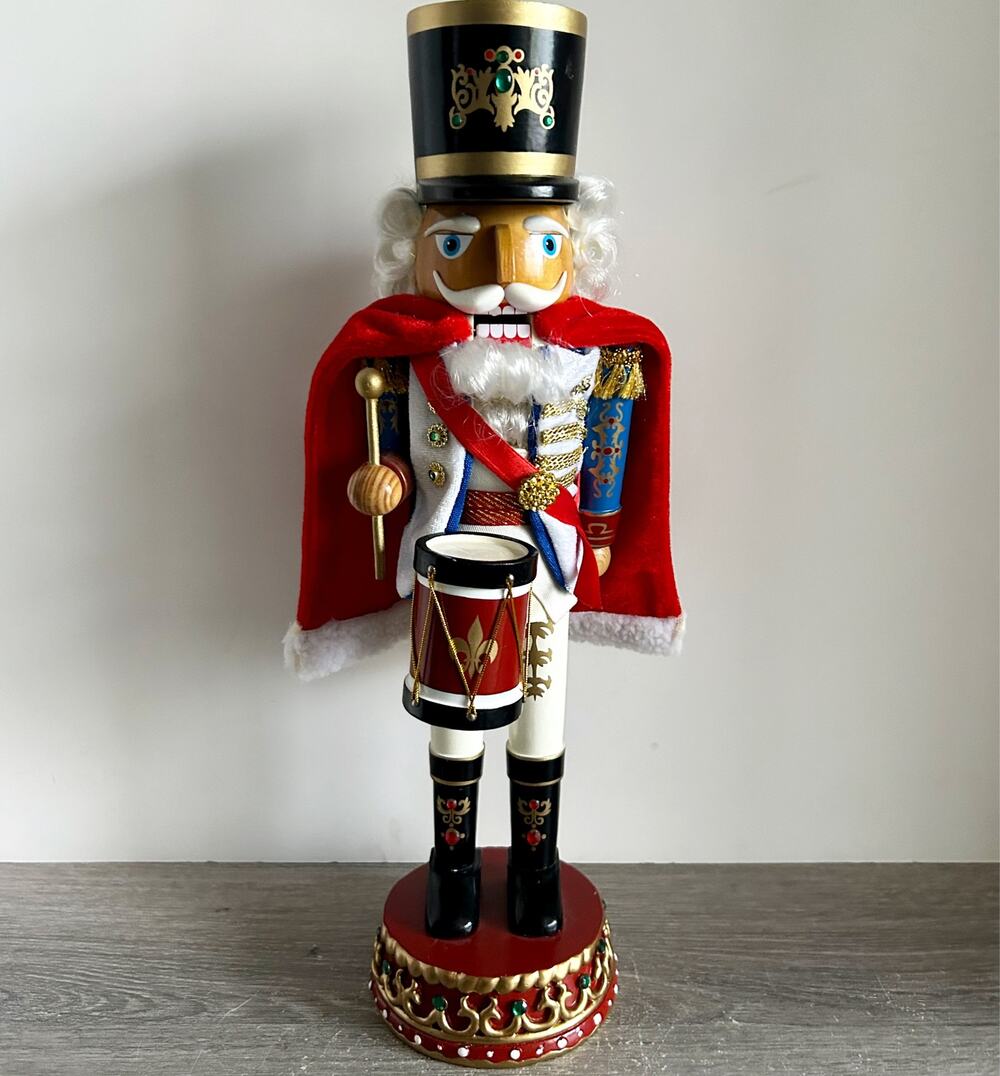 Kurt Adler French Napoleon Era Military Drummer Wooden Christmas Nutcracker 16”